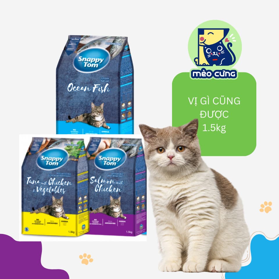 Snappy Tom vị cá ngừ vs cá hồi – Nên chọn loại nào cho mèo?